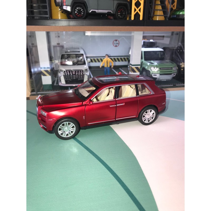 1:24劳斯莱斯库里南合金汽车模型 声光回力玩具车 收藏摆件