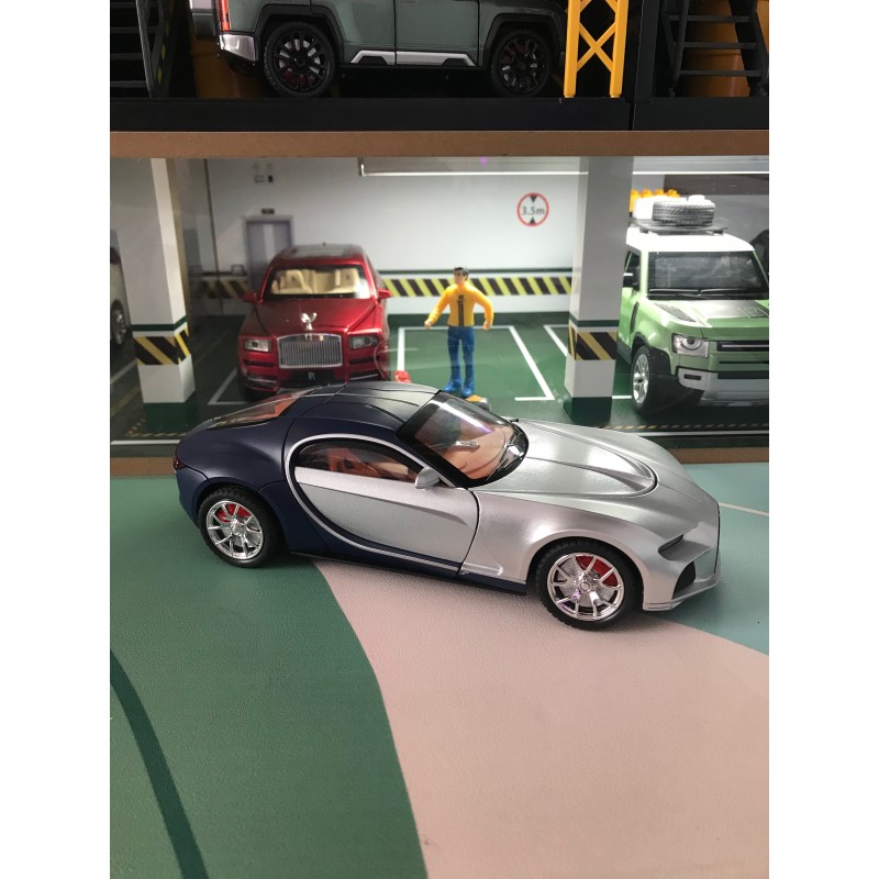 1:24布嘉迪合金车模 汽车模型玩具车 声光回力收藏级车模
