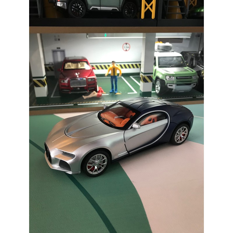 1:24布嘉迪合金车模 汽车模型玩具车 声光回力收藏级车模
